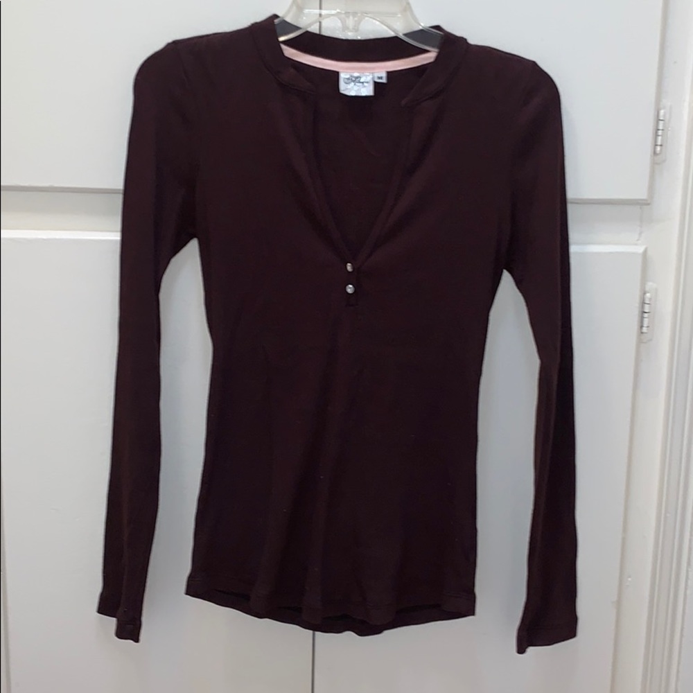 Brown Ribbed Top